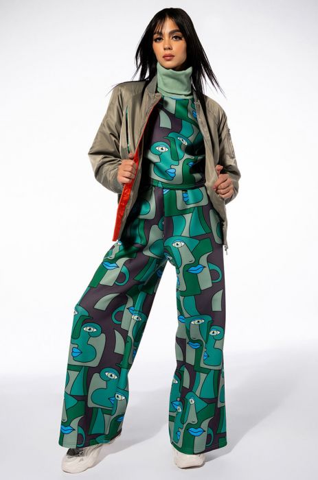 AZALEA WANG GET REAL DARLING PONCHO FLIGHT BOMBER in olive