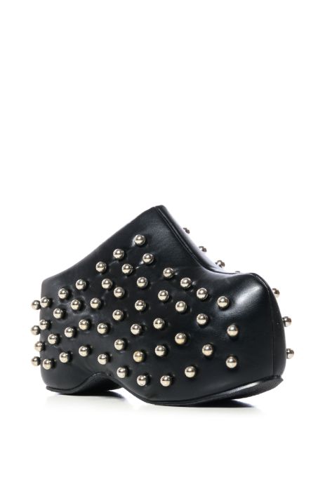 AZALEA WANG ROMESCO BLACK EMBELLISHED CLOG