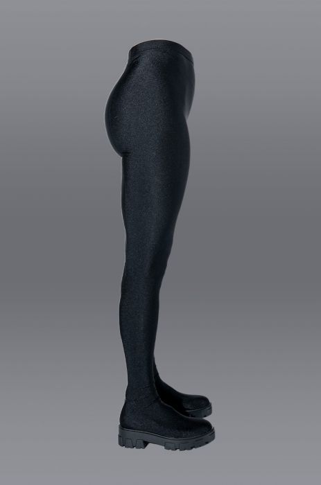 AZALEA WANG STAR STRETCH FLATFORM PANT BOOT IN BLACK