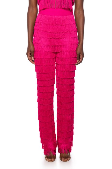 BEST EVER FRINGE WIDE LEG PANT IN FUCHSIA