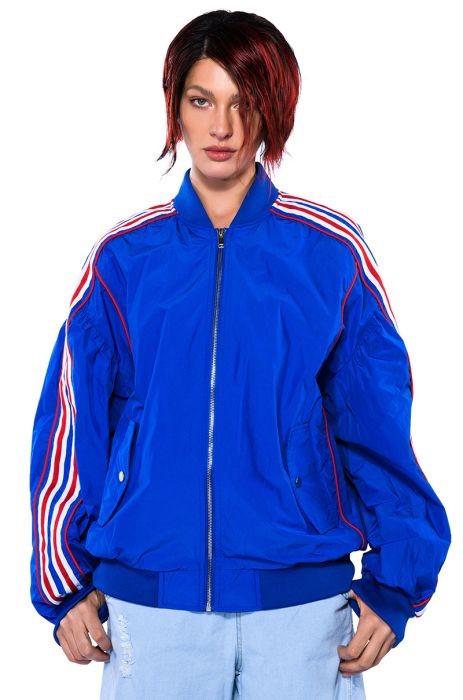 BIG LEAGUES OVERSIZED BOMBER in BLUE