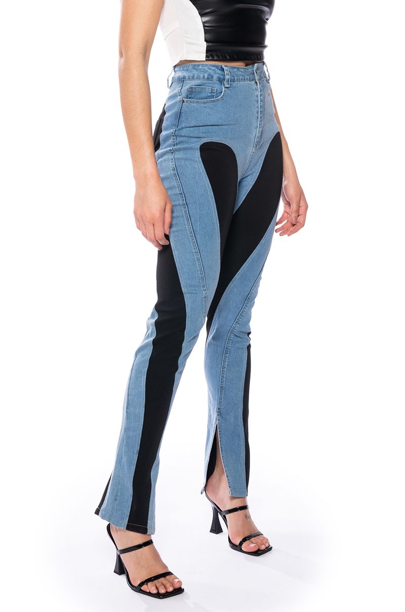 GREEDY FOR YOU HIGH RISE SKINNY JEANS in DARK BLUE DENIM