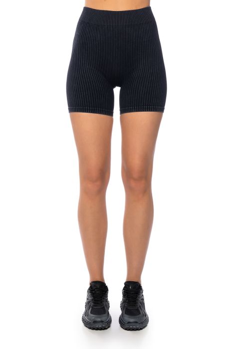 PAXTON LANEY HI RISE BIKER SHORT IN BLACK
