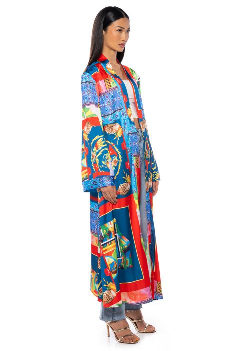 POSTCARD FROM PARIS DUSTER in multi
