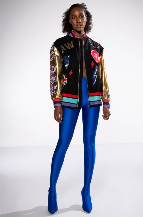 TOO BAD OVERSIZED BOMBER IN BLACK