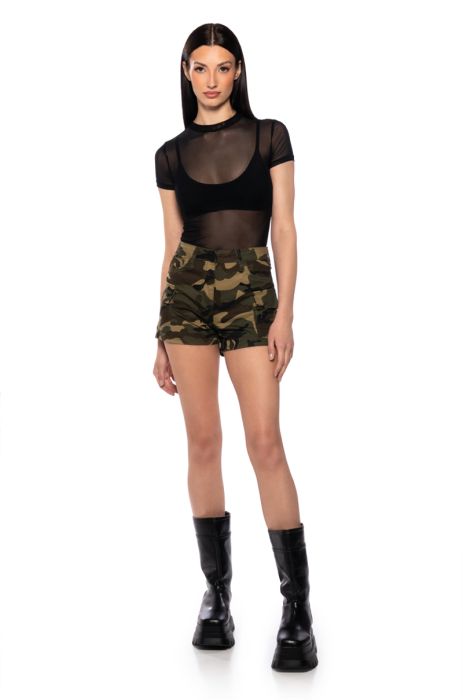 AVIATOR CAMO SHORTS in GREEN MULTI