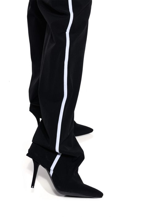 AZALEA WANG TRACK PANT BOOT IN BLACK