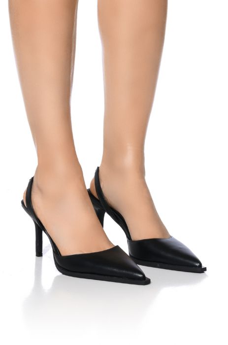 AZALEA WANG DAY AND NIGHT PU PUMP IN BLACK