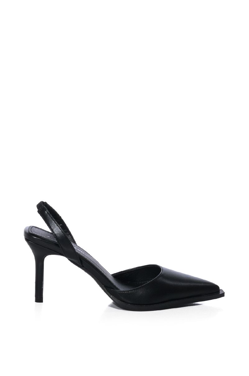AZALEA WANG DAY AND NIGHT PU PUMP IN BLACK