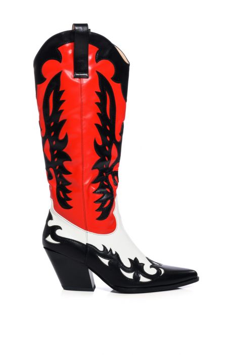 AZALEA WANG GFORCE MULTI COLORED WESTERN BOOT in MULTI