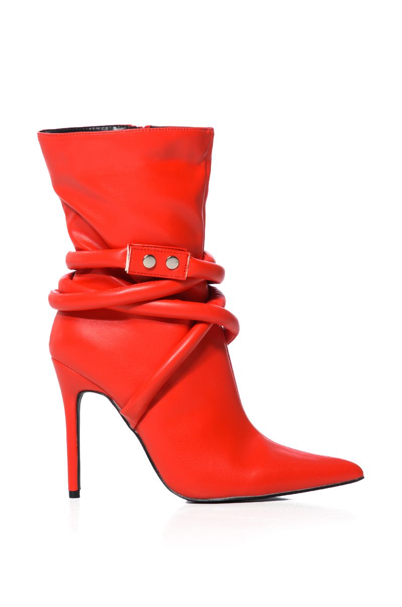 AZALEA WANG JUST LANDED BOOTIE IN RED