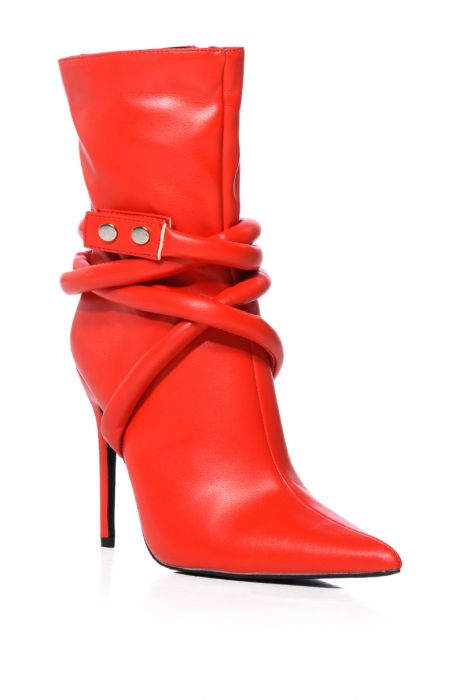 AZALEA WANG JUST LANDED BOOTIE IN RED