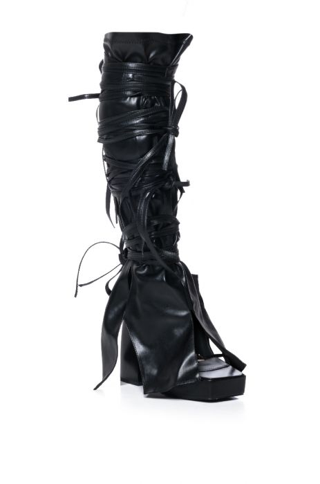 AZALEA WANG LENNOX 2 IN 1 STRAPPY SANDAL IN BLACK