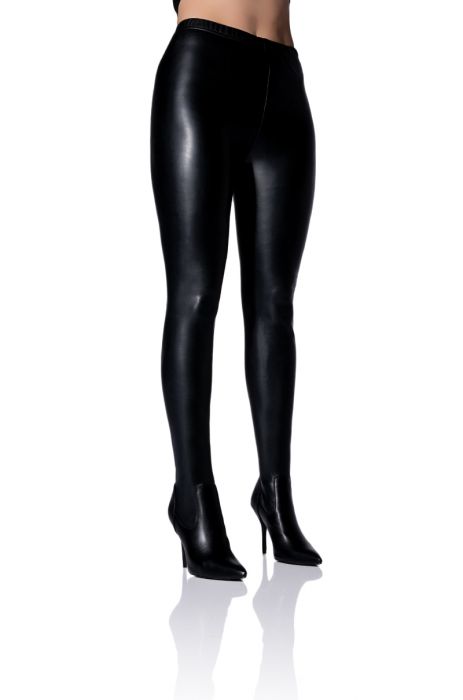AZALEA WANG LOVE IS IN THE AIR SEXY STILETTO PANT BOOT WITH 4 WAY STRETCH IN BLACK PU
