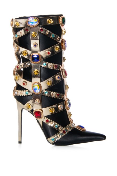 AZALEA WANG MARTINEZ EMBELLISHED BOOTIE IN BLACK
