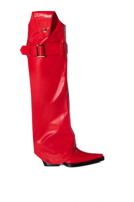 AZALEA WANG MATTY 2 IN 1 BOOT IN RED