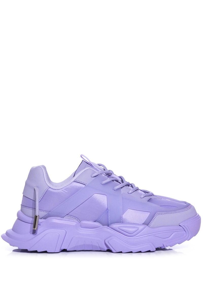 AZALEA WANG MIC DROP FLATFORM SNEAKER IN PURPLE