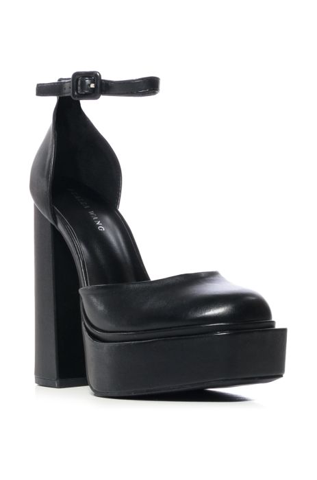 AZALEA WANG MONTGOMERY BLACK PLATFORM PUMP