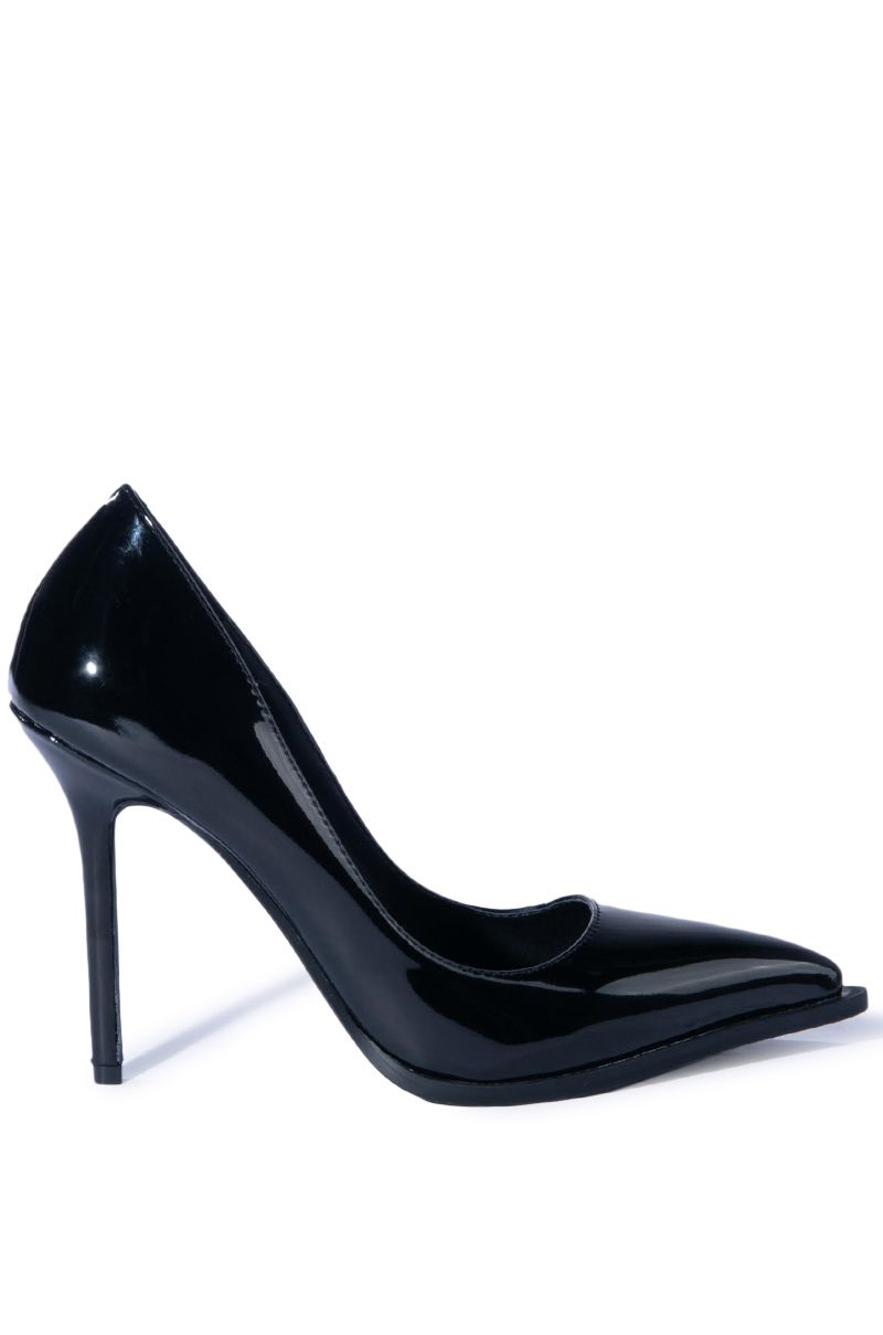 AZALEA WANG RECIPE FOR SUCCESS STILETTO PATENT PUMP IN BLACK