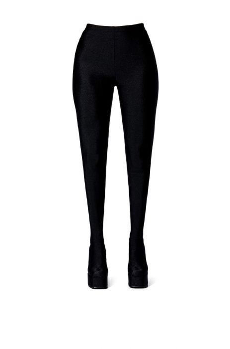 AZALEA WANG STAR STRETCH CHUNKY HEEL PANT BOOT IN BLACK