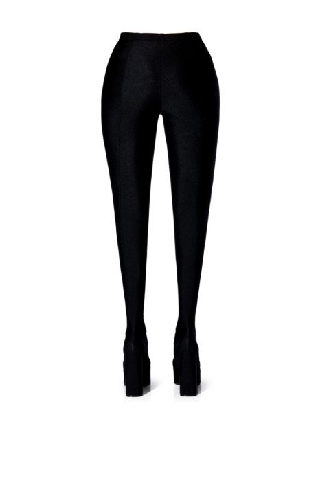 AZALEA WANG STAR STRETCH CHUNKY HEEL PANT BOOT IN BLACK