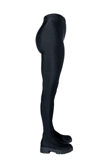 AZALEA WANG STAR STRETCH FLATFORM PANT BOOT IN BLACK