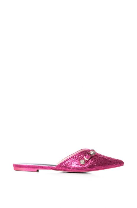 AZALEA WANG SUPER CHIC SLIP ON FLAT IN FUCHSIA
