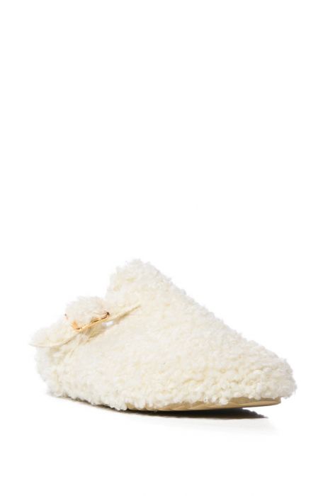 AZALEA WANG TAHLA SHERPA CLOG IN WHITE