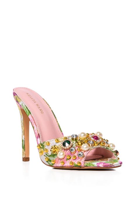 AZALEA WANG THE GOOD LIFE EMBELLISHED MULE PUMP IN PINK