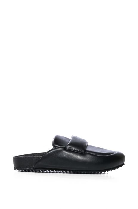 AZALEA WANG THORTON LOAFER SLIDE IN BLACK