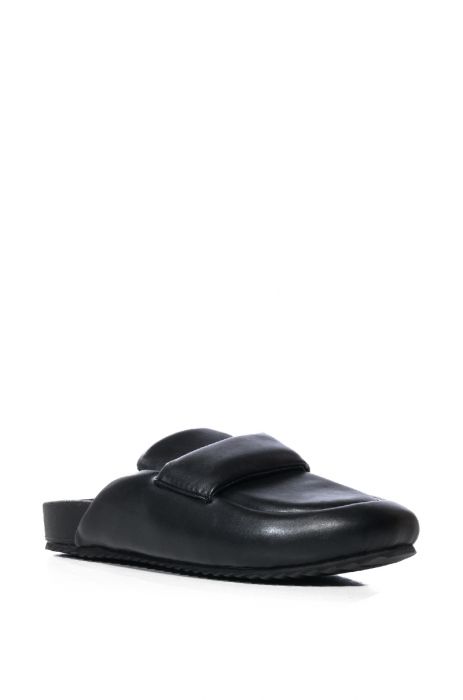 AZALEA WANG THORTON LOAFER SLIDE IN BLACK