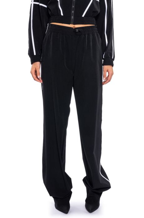 AZALEA WANG TRACK PANT BOOT IN BLACK