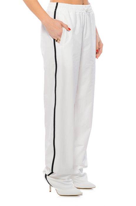 AZALEA WANG TRACK PANT BOOT IN WHITE