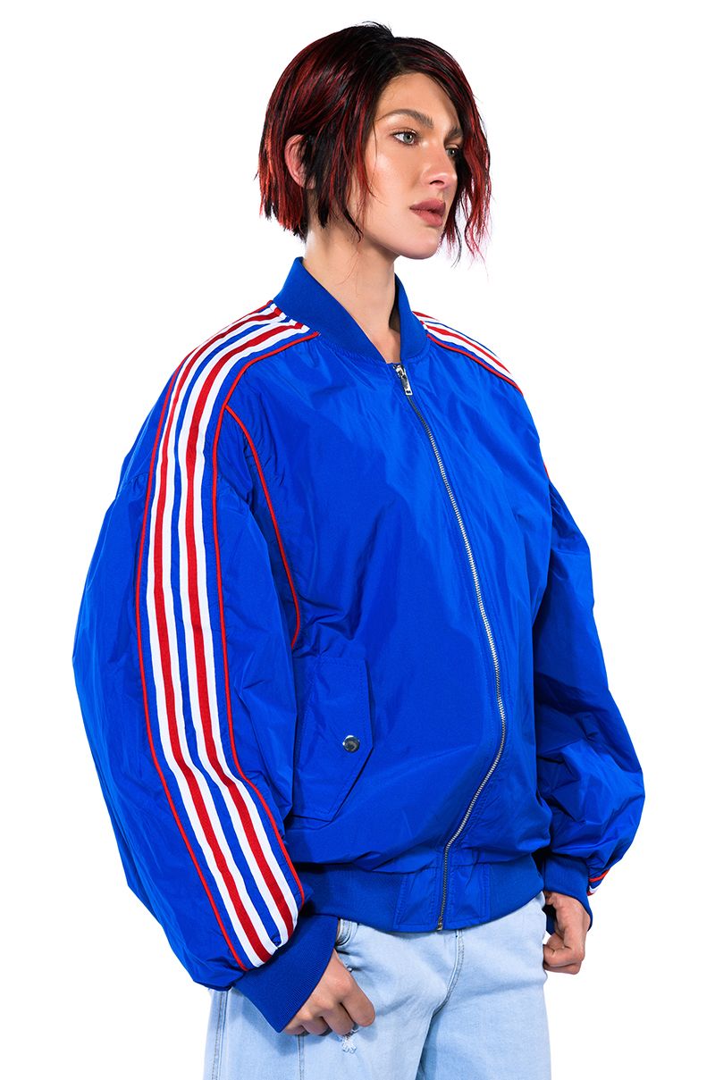 BIG LEAGUES OVERSIZED BOMBER in BLUE