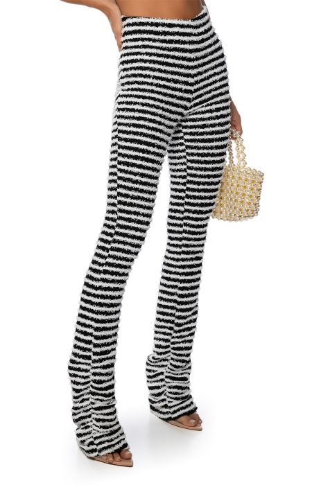 CUT HIM OFF FLARED PANT in black white