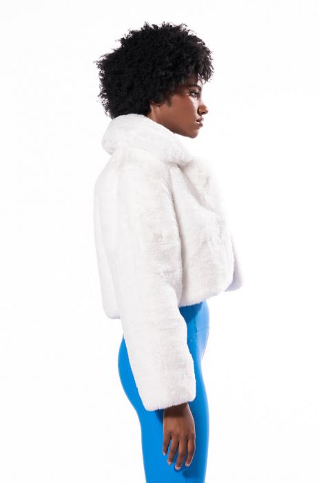 DAYANNE PLUSH FAUX FUR JACKET