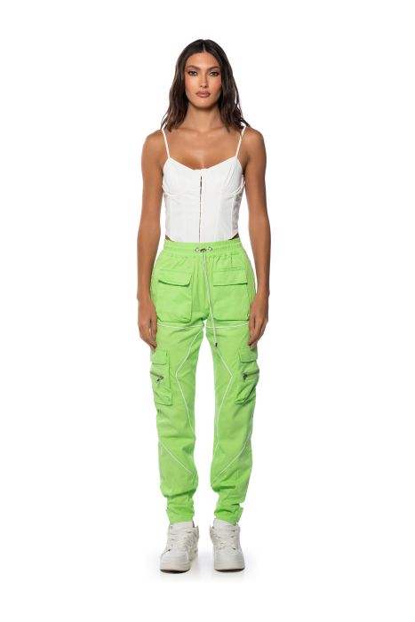 DESTINATION CARGO PANTS IN LIME
