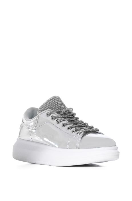 GLEAM TEAM METALLIC SNEAKER IN SILVER