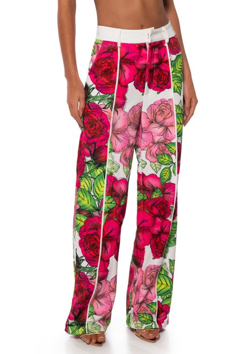 IN SEASON EMBELLISHED WIDE LEG TROUSER in multi