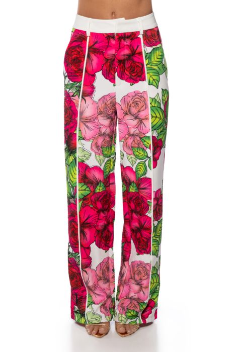 IN SEASON EMBELLISHED WIDE LEG TROUSER in multi