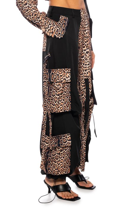 INTO THE JUNGLE CARGO PANT IN BLACK MULTI