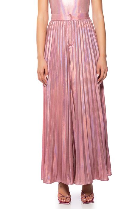 KEIRA METALLIC PALAZZO PANT IN PINK