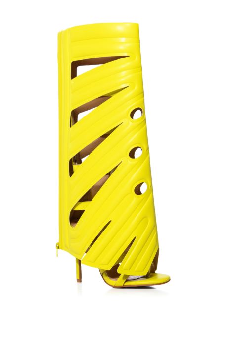 LEAF PLANT DESIGN GLADIATOR SANDAL IN LIME
