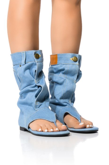 MATIE DENIM GLADIATOR SANDAL BY CAPE ROBBIN
