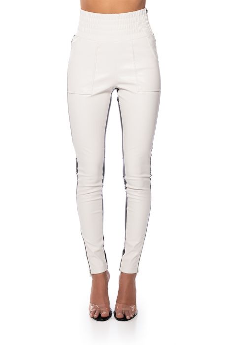 ONLY YOU TWO TONED FAUX LEATHER PANT