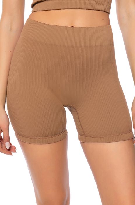 PAXTON LISA HI RISE BIKER SHORT IN MOCHA