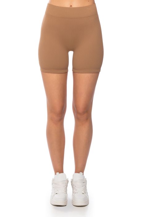 PAXTON LISA HI RISE BIKER SHORT IN MOCHA