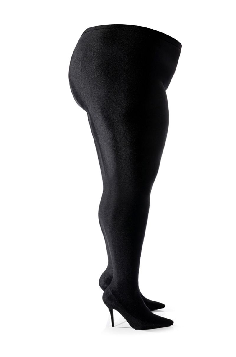 PLUS AZALEA WANG STAR STRETCH STILETTO PANT BOOT IN BLACK