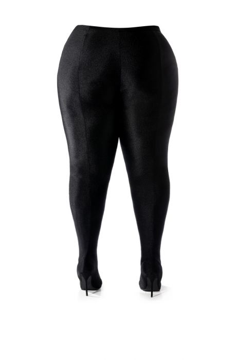 PLUS AZALEA WANG STAR STRETCH STILETTO PANT BOOT IN BLACK