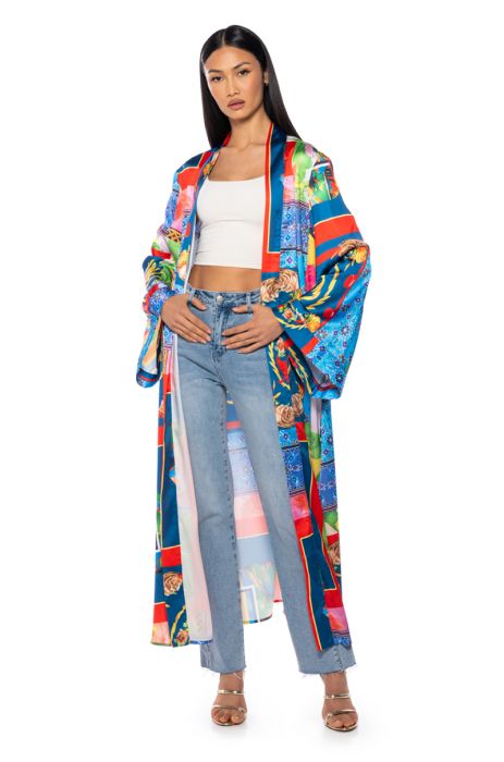 POSTCARD FROM PARIS DUSTER in multi
